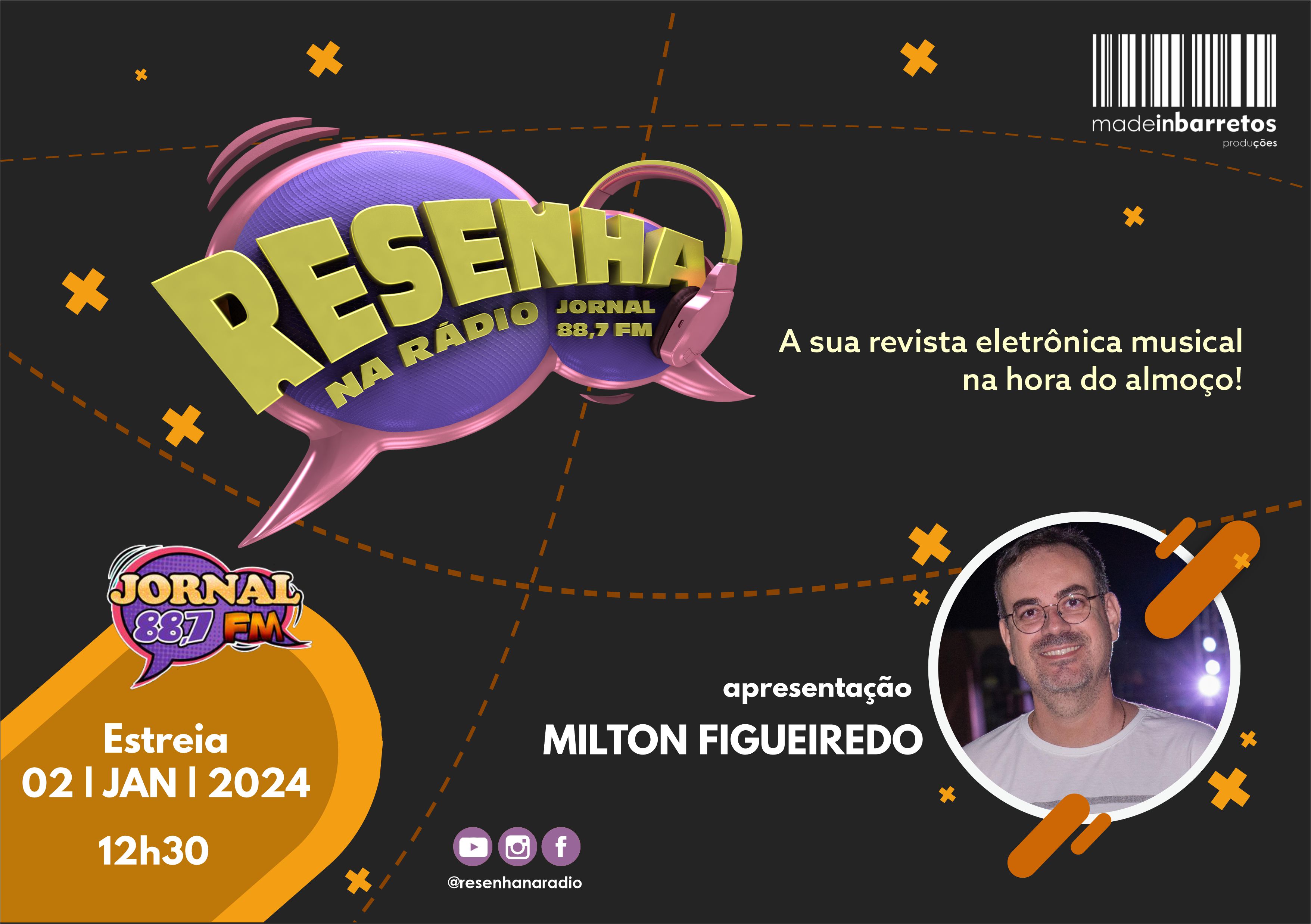 Programa Resenha na Rádio estreia dia 2 de janeiro, na Rádio Jornal 88,7 FM