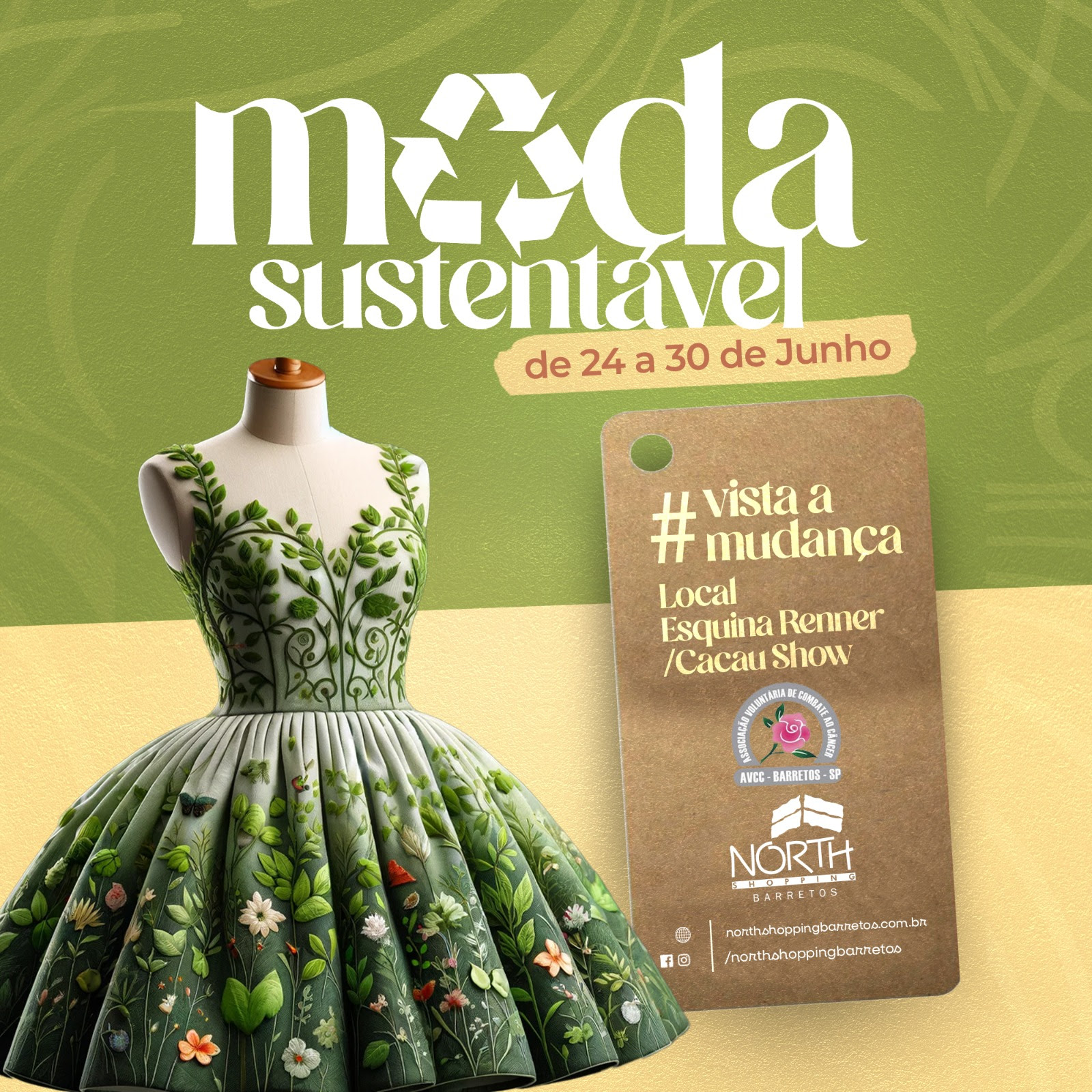 North Shopping Barretos recebe bazar de moda sustentável no mês internacional do meio ambiente