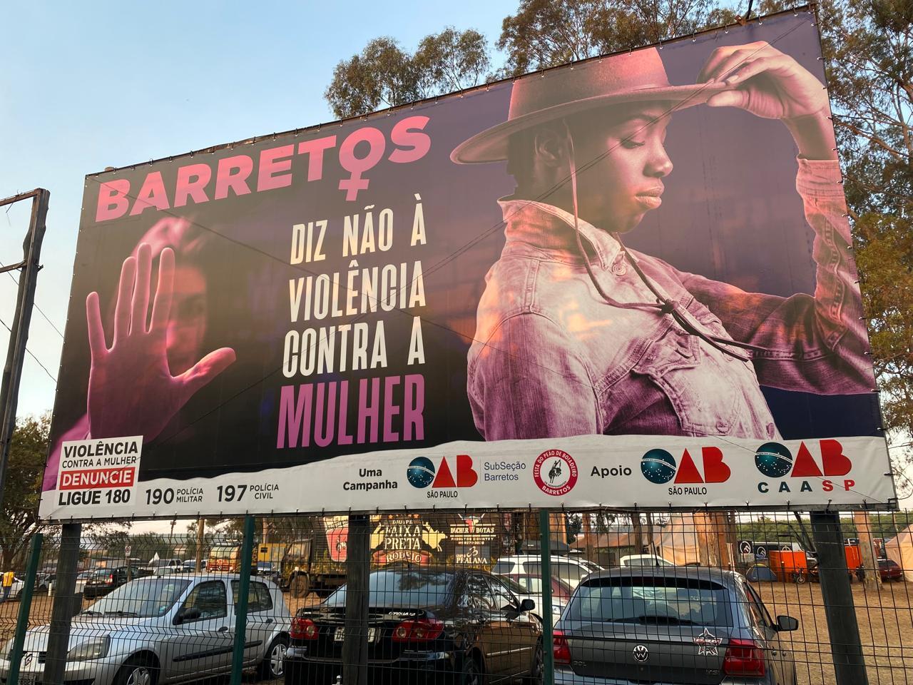 Campanha da OAB invade o Parque do Peão em Barretos e propõe denúncias em caso de violência contra a mulher