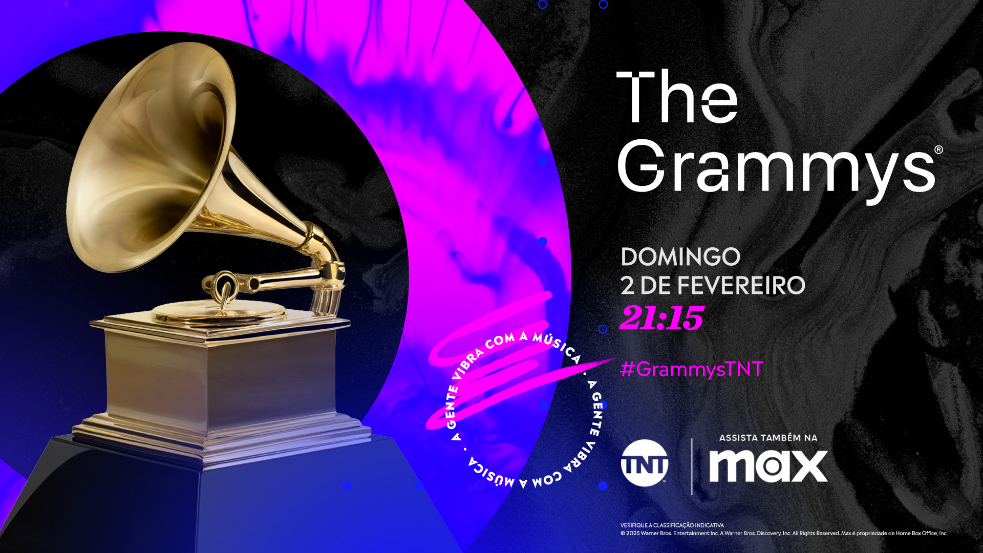 TNT e Max transmitem a 67ª Edição Anual do Grammy ao vivo e com exclusividade no dia 2 de fevereiro